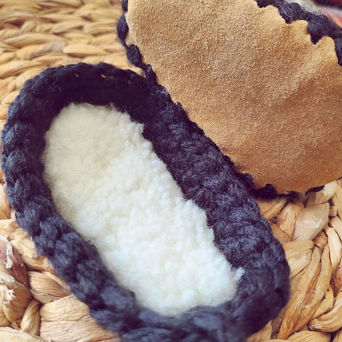 CHILD Leather Sole Slippers